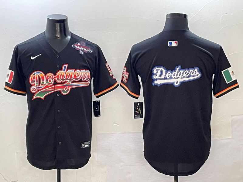 Men Los Angeles Dodgers Blank Black rainbow Nike 2025 MLB Jersey style 14->los angeles dodgers->MLB Jersey